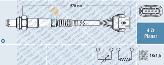FAE 77154 Oksijen Sensoru 1.Konum Astra J-Insignia A-Mokka-Zafira C-Cruze-Aveo T300 A16wer-B16xer-A18xer